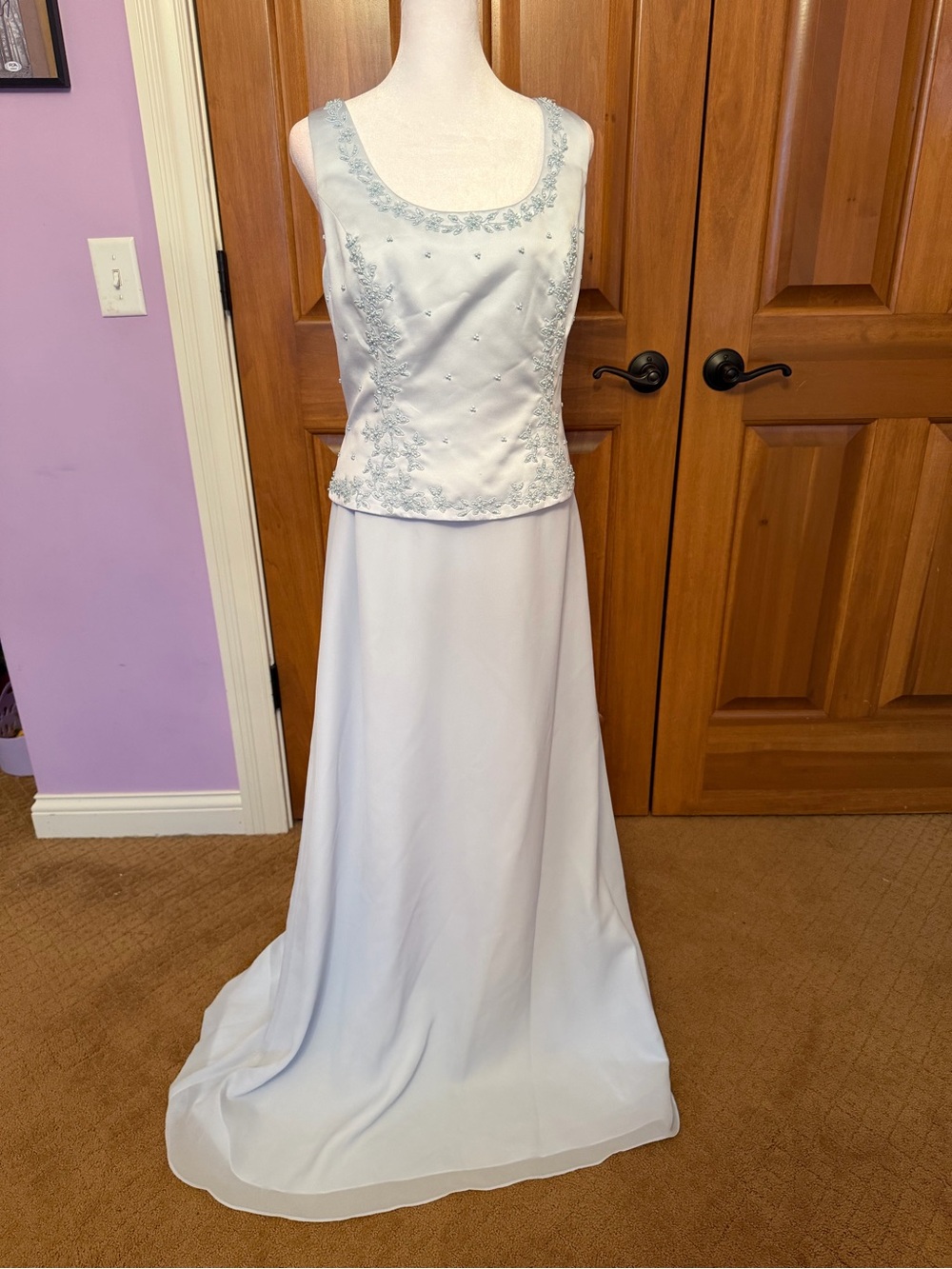 Michaelangelo Dress Womens 10 Beaded Floral Fairy Event A Line Chiffon F-205